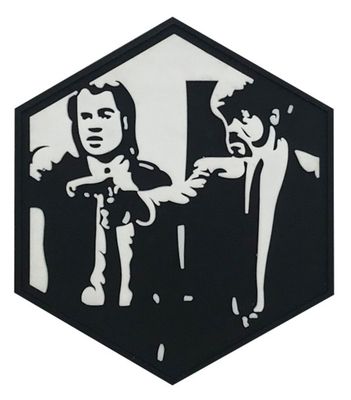 Pulp Fiction Tribute Hexagon PVC Patch Pulp Fiction Tribute Hexagon PVC Patch