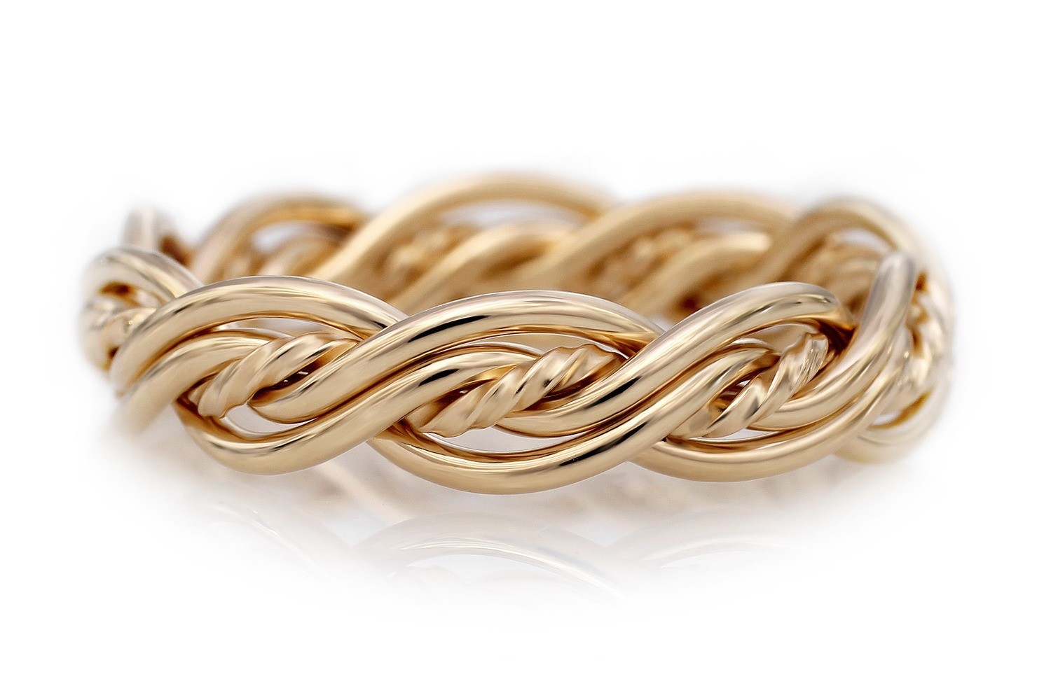 Five Strand Twist Weave Ring (4.5mm Width Pictured)