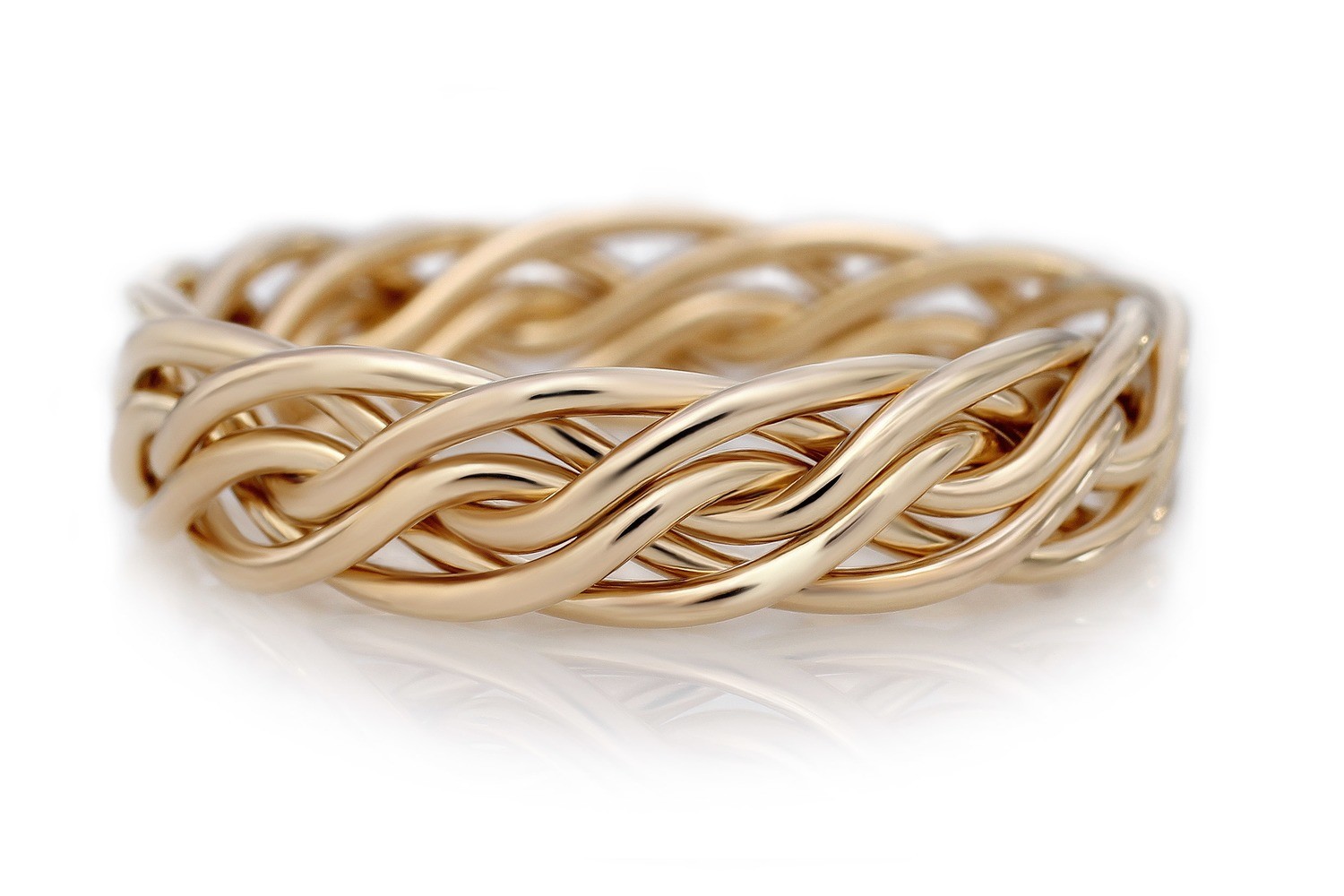 Six Strand Open Weave Ring (5.5mm Width Pictured)