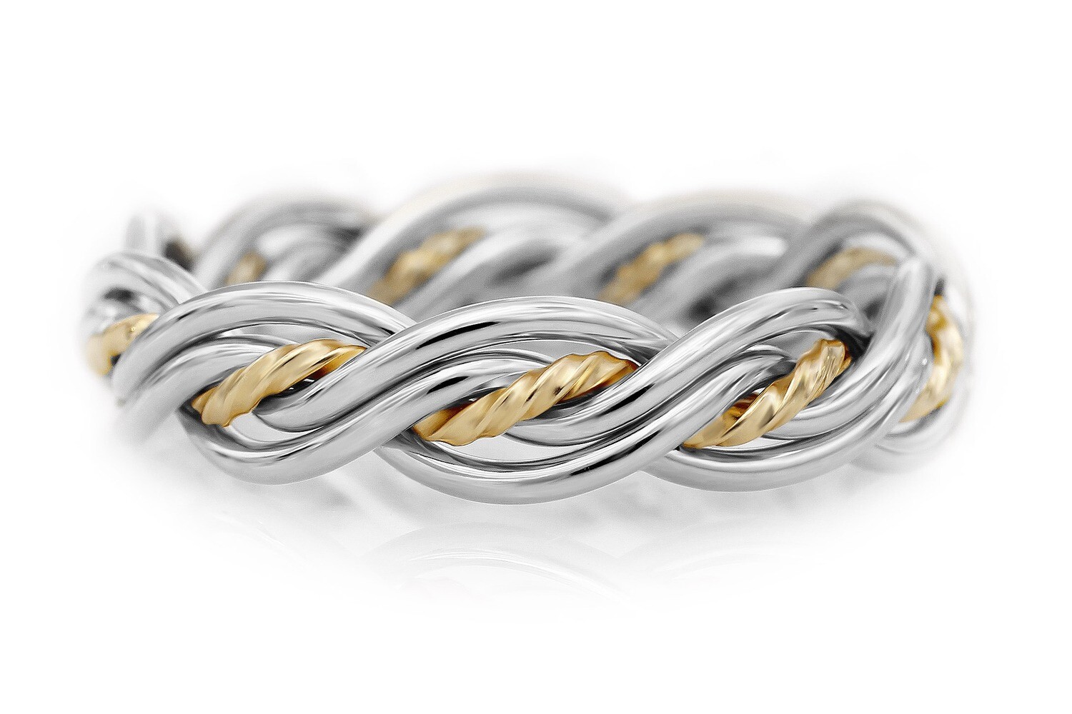 Five Strand Weave Two-tone Ring