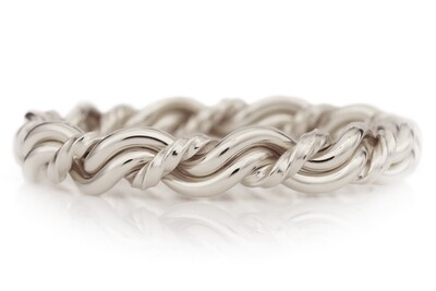 Silver Cord of Three™ Handmade Braided Christian Wedding Ring