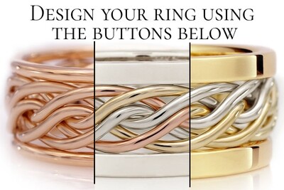 Design Your Six Strand Open Weave Ring with Outer Bands