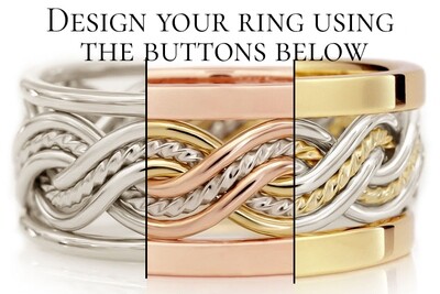 Design Your Six Strand Closed Weave Ring with Outer Bands