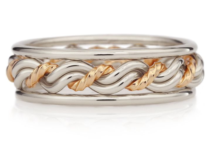 SILVER & GOLD- Cord of Three™ Wedding Ring