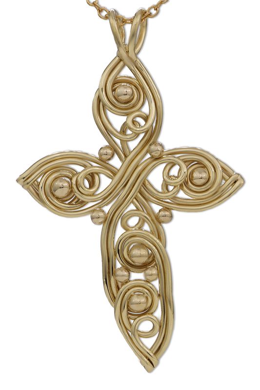 Large Swirl Cross (#4)