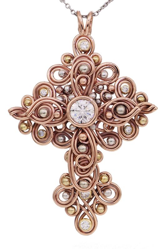 Royal Rose Gold Cross (#12)