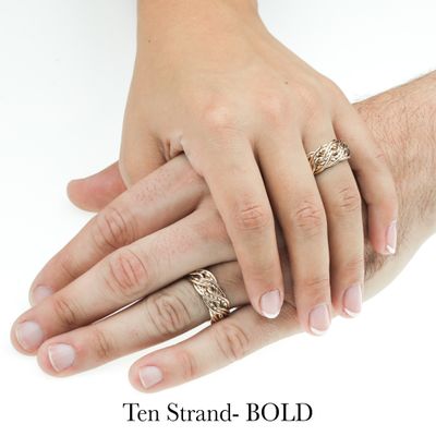 SILVER & GOLD 2-Tone - Ten Strand SILVER Wedding Ring