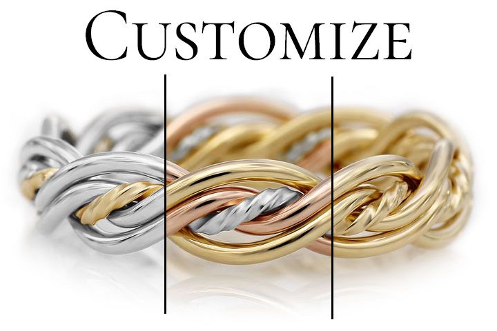 Design Your Five Strand Braided Ring without Outer Bands