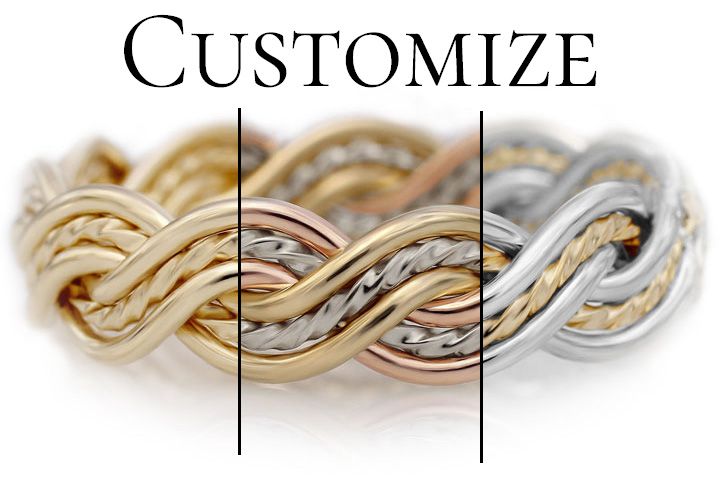 Design Your Six Strand Closed Weave Braided Ring without Outer Bands