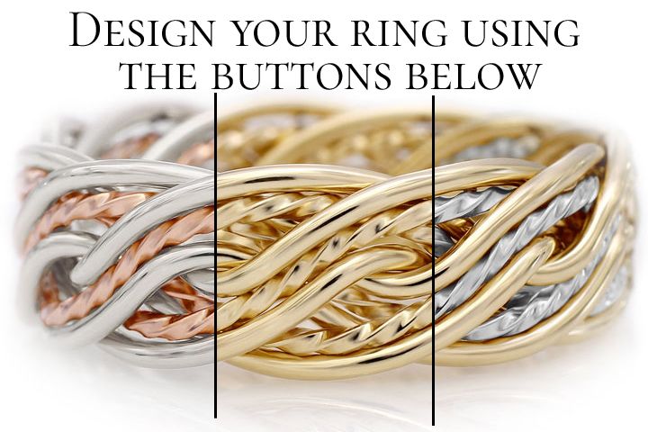 Design Your Ten Strand Double Weave Braided Ring without Outer Bands