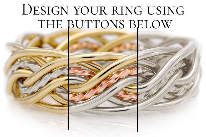 Design Your Eight Strand Double Weave Braided Ring without Outer Bands