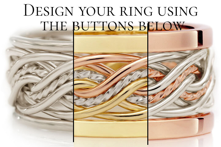 Design Your Eight Strand Double Weave Braided Ring with Outer Bands
