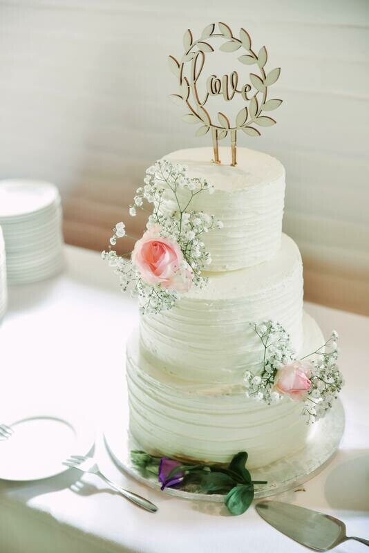 &quot;All I Need&quot; Wedding Cake