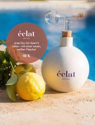 5 Jahre éclat Dry Gin | 500ml white bottle 5 Jahre éclat Dry Gin | 500ml white bottle