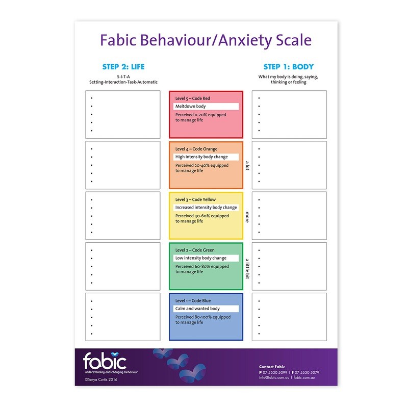 Behaviour/Anxiety Scale without Faces