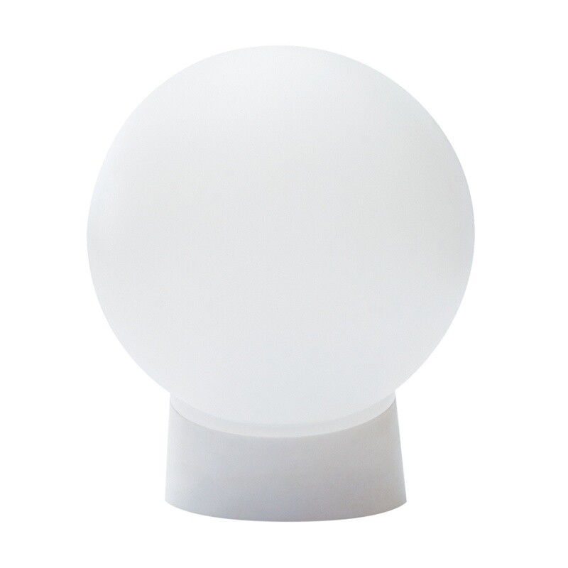 Светильник ШАР диаметр 15см, белый, пластик, прямое основание