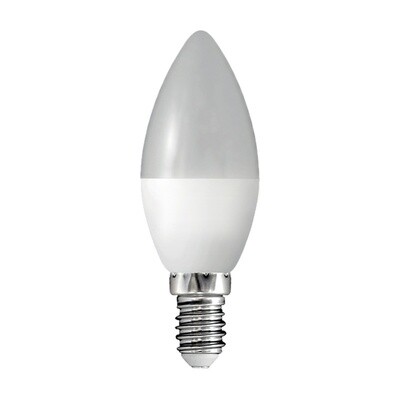 Лампа светодиодная LED E14, свеча, 8Вт, 230В, холодный белый свет