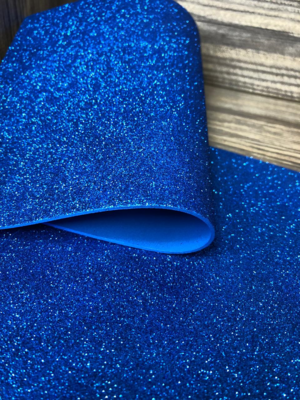 Фоамиран глиттерный 2мм 20х30см №022(синий)