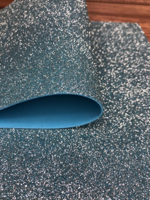 Фоамиран глиттерный 2мм 20х30см №010(серо-голубой)