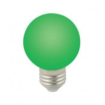 Лампа декоративная светодиодная LED E27, шар, матовая, 3Вт, зеленый