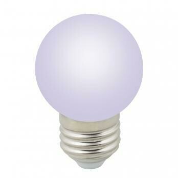 Лампа декоративная светодиодная LED E27, шар, матовая, 1Вт, RGB
