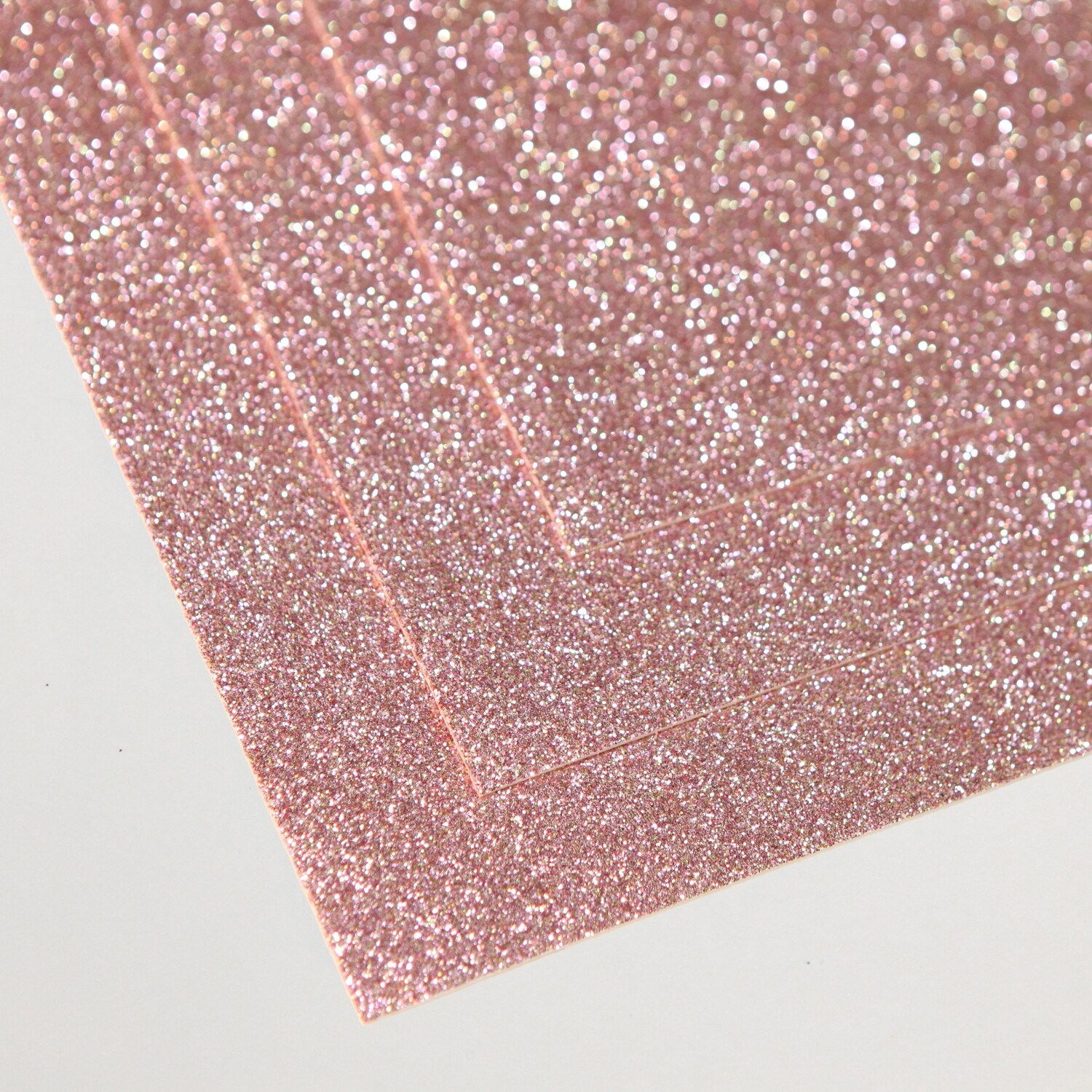 Фоамиран глиттерный, толщина 1.5мм, 60x70см. Розовый кварц
