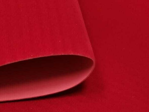 Фоамиран Флок - Бархат 2 мм 50х70 см. Красный