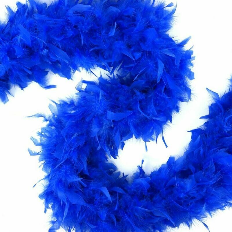 Chandelle Feather Boa - Royal Blue + Heavy