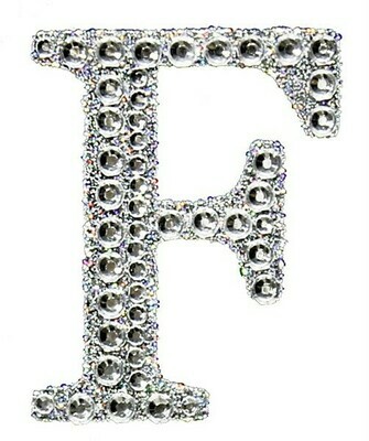 2&quot; Rhinestone Letter &quot;F&quot; Sticker