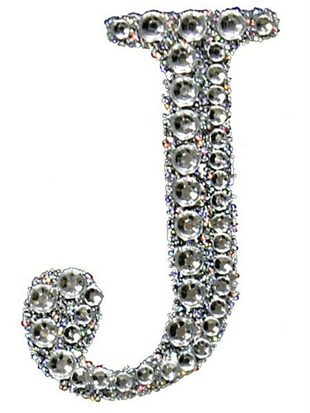 2&quot; Rhinestone Letter &quot;J&quot; Sticker