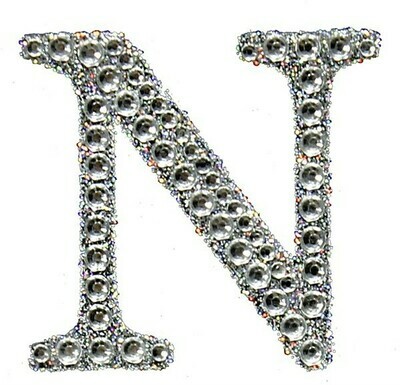 2&quot; Rhinestone Letter &quot;N&quot; Sticker