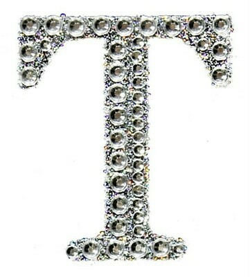 2&quot; Rhinestone Letter &quot;T&quot; Sticker