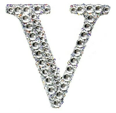 2&quot; Rhinestone Letter &quot;V&quot; Sticker