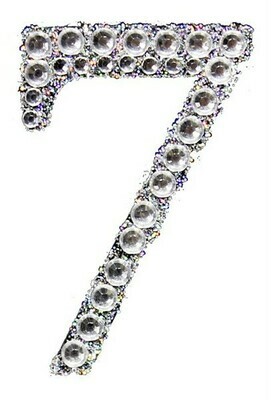 2&quot; Rhinestone Letter &quot;7&quot; Sticker