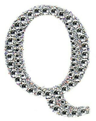 2&quot; Rhinestone Letter &quot;Q&quot; Sticker