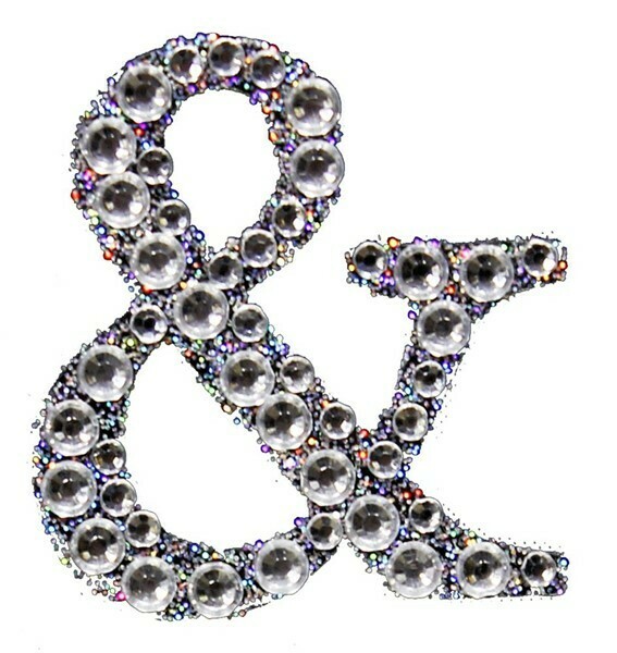 2&quot; Rhinestone Letter &quot;&amp;&quot; Sticker