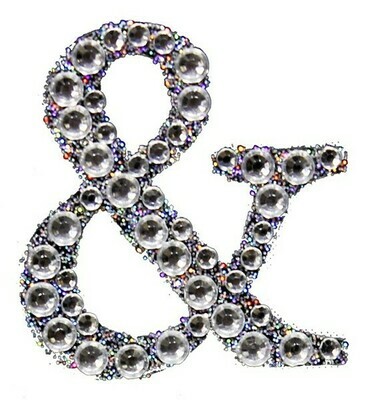 2&quot; Rhinestone Letter &quot;&amp;&quot; Sticker - Gold