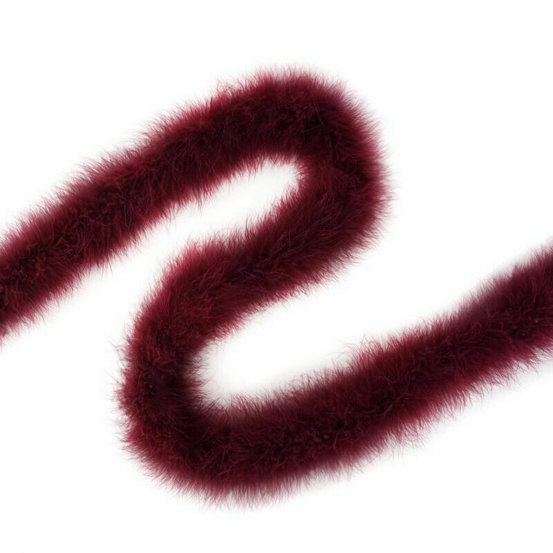 Marabou Boa -Burgundy