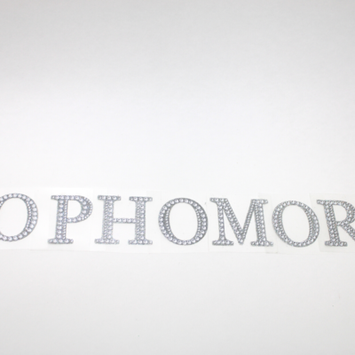 2&quot; Rhinestone Letter &quot;SOPHOMORE&quot; Sticker Set