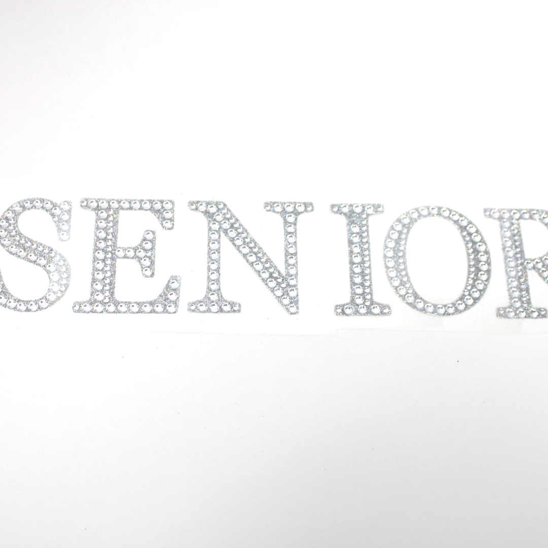 2&quot; Rhinestone Letter &quot;SENIOR&quot; Sticker Set - Gold