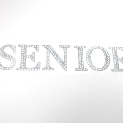 2&quot; Rhinestone Letter &quot;SENIOR&quot; Sticker Set - Gold