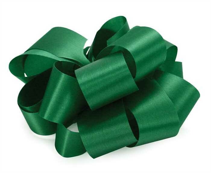 10 yards Satin Acetate  - Holiday Green