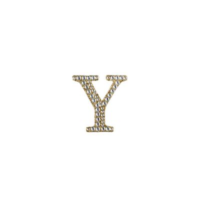 2&quot; Rhinestone Letter &quot;Y&quot; Sticker - Gold