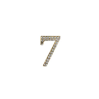 2&quot; Rhinestone Letter &quot;7&quot; Sticker - Gold
