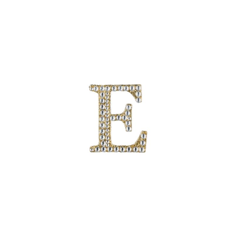 2&quot; Rhinestone Letter &quot;E&quot; Sticker - Gold