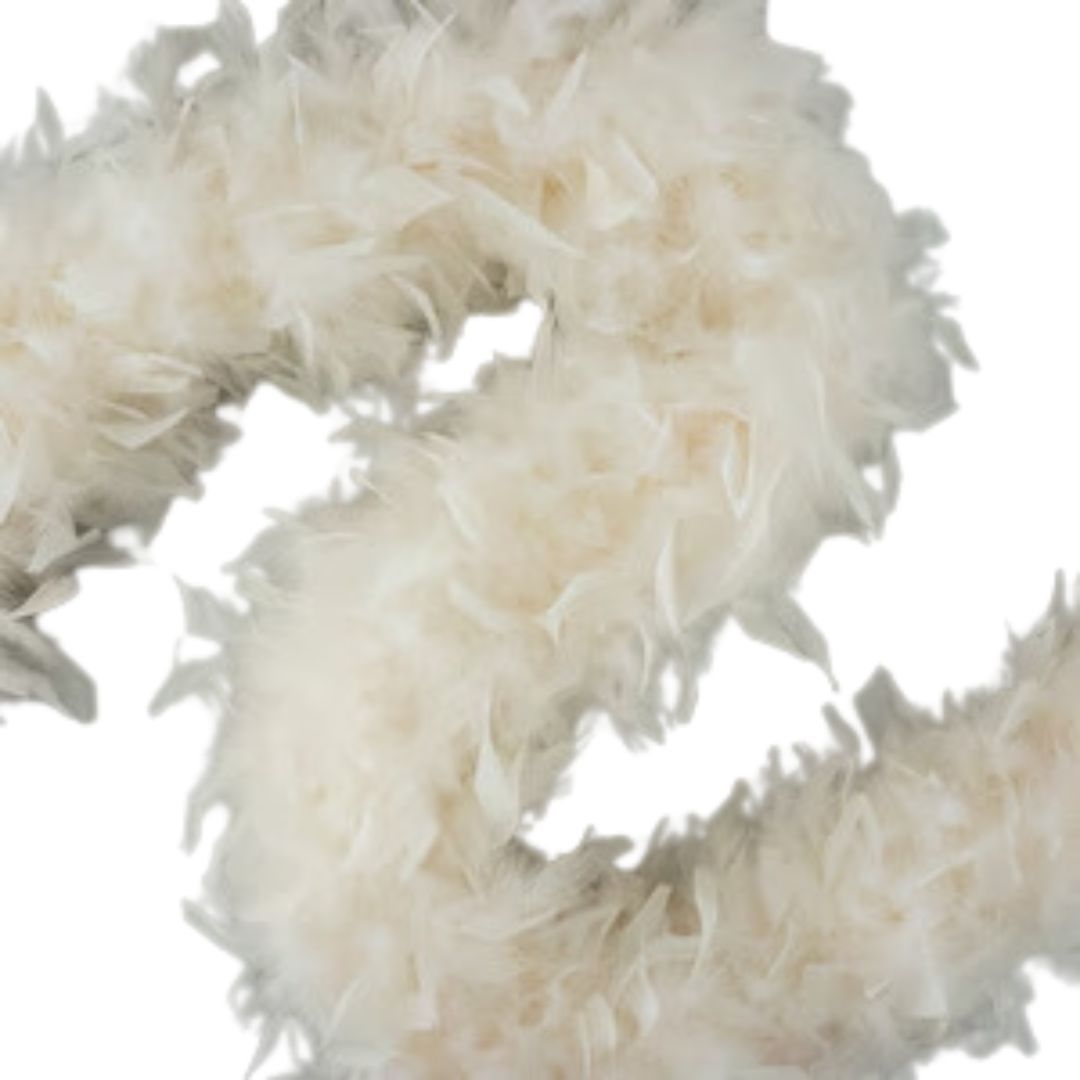 Chandelle Feather Boa + Cream + Heavy