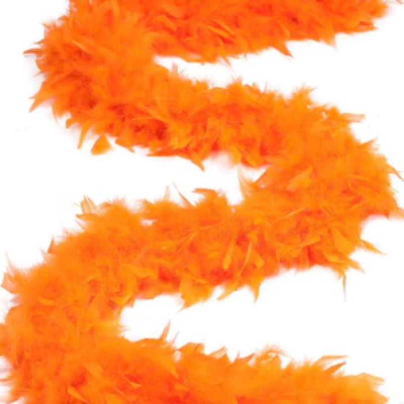 Chandelle Feather Boa + Orange + Heavy