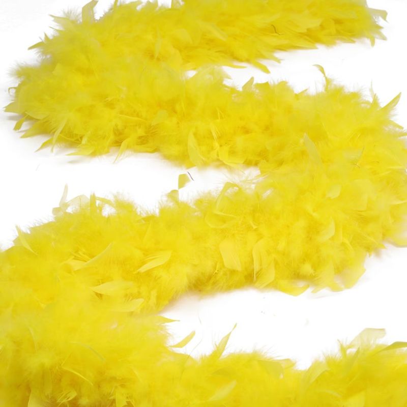 Chandelle Feather Boa + Yellow + Heavy