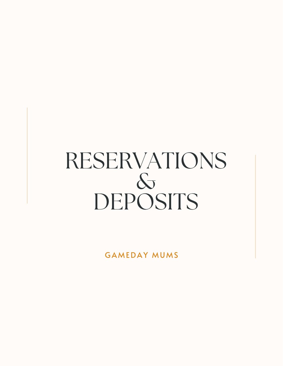 2026 Homecoming Deposits &amp; Reservations