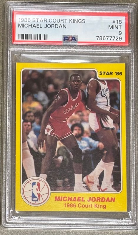 Michael Jordan Star Basketball Card Court Kings PSA 9